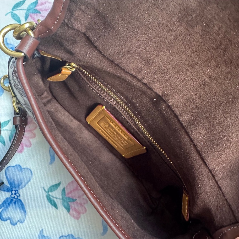 Coach Signature Canvas and Leather Shoulder Bag in Brown - Picture 7 of 11